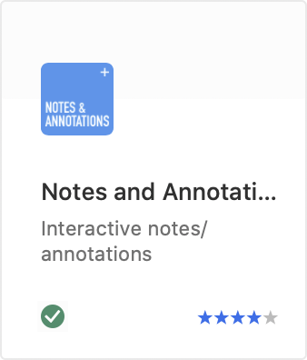 備忘メモとして活躍「Notes and Annotations」